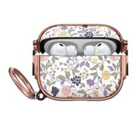 for AirPods Pro 3 Case with Safety Lock,Magsafe Compatible | Double Secure Lock,Drop Protection,Two-Piece Design with Gold Keychain, Clear TPU for Apple AirPod Pro 3rd Generation(2025)