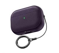for AirPods Pro 3 Protective Case - TPU Lychee Texture Bluetooth Earphone Shell, Charge Without Removing (Purple)