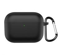 For Airpods Pro 3 Silicone Protective Case Cover - Soft Shockproof Case with Keychain, 360° Full Coverage, Wireless Charging Compatible for Women & Men (black)