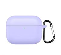For Airpods Pro 3 Silicone Protective Case Cover - Soft Shockproof Case with Keychain, 360° Full Coverage, Wireless Charging Compatible for Women & Men (purple)