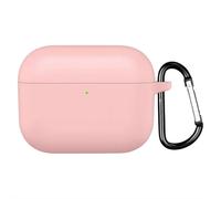 For Airpods Pro 3 Silicone Protective Case Cover - Soft Shockproof Case with Keychain, 360° Full Coverage, Wireless Charging Compatible for Women & Men (pink)