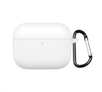 For Airpods Pro 3 Silicone Protective Case Cover - Soft Shockproof Case with Keychain, 360° Full Coverage, Wireless Charging Compatible for Women & Men (white)