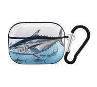 for AirPods Pro Case Cover Bluefin Tuna Thunnus AirPods Pro 2/Pro Case Accessories with Keychain Front LED Visible Supports Wired Or Wireless Charging