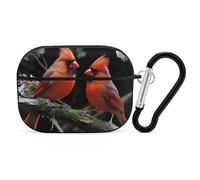 for AirPods Pro Case Cover Cardinals Birds Fauna Wild AirPods Pro 2/Pro Case Accessories with Keychain Front LED Visible Supports Wired Or Wireless Charging