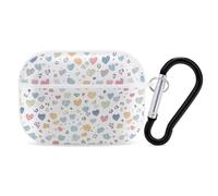 for AirPods Pro Case Cover Contains Many Hearts AirPods Pro 2/Pro Case Accessories with Keychain Front LED Visible Supports Wired Or Wireless Charging
