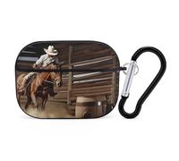 for AirPods Pro Case Cover Cute American West Rodeo Case Compatible with Airpod Pro 2 Case Protection Cover for Wowen Men AirPods Pro Case Accessories with Keychain