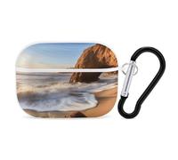 for AirPods Pro Case Cover Cute Beach Malibu Case Compatible with Airpod Pro 2 Case Protection Cover for Wowen Men AirPods Pro Case Accessories with Keychain