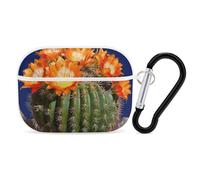 for AirPods Pro Case Cover Cute Blooming Barrel Cactus Case Compatible with Airpod Pro 2 Case Protection Cover for Wowen Men AirPods Pro Case Accessories with Keychain