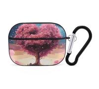for AirPods Pro Case Cover Cute Colorful Pink Heart Tree Case Compatible with Airpod Pro 2 Case Protection Cover for Wowen Men AirPods Pro Case Accessories with Keychain