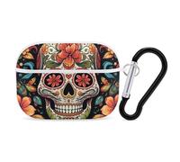 for AirPods Pro Case Cover Cute Colorful Sugar Skull Case Compatible with Airpod Pro 2 Case Protection Cover for Wowen Men AirPods Pro Case Accessories with Keychain