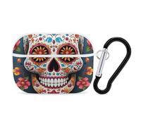 for AirPods Pro Case Cover Cute Colorful Sugar Skull Case Compatible with Airpod Pro 2 Case Protection Cover for Wowen Men AirPods Pro Case Accessories with Keychain
