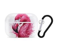 for AirPods Pro Case Cover Cute Dark Peach Flamingo Case Compatible with Airpod Pro 2 Case Protection Cover for Wowen Men AirPods Pro Case Accessories with Keychain