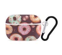 for AirPods Pro Case Cover Cute Pretty Donuts Case Compatible with Airpod Pro 2 Case Protection Cover for Wowen Men AirPods Pro Case Accessories with Keychain