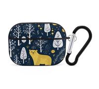 for AirPods Pro Case Cover Cute Trees and Bears Case Compatible with Airpod Pro 2 Case Protection Cover for Wowen Men AirPods Pro Case Accessories with Keychain