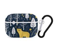 for AirPods Pro Case Cover Cute Trees and Bears Case Compatible with Airpod Pro 2 Case Protection Cover for Wowen Men AirPods Pro Case Accessories with Keychain