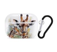 for AirPods Pro Case Cover Cute Watercolor Deer Giraffe Case Compatible with Airpod Pro 2 Case Protection Cover for Wowen Men AirPods Pro Case Accessories with Keychain