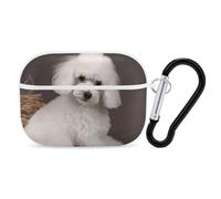 for AirPods Pro Case Cover French Poodle AirPods Pro 2/Pro Case Accessories with Keychain Front LED Visible Supports Wired Or Wireless Charging