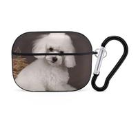 for AirPods Pro Case Cover French Poodle AirPods Pro 2/Pro Case Accessories with Keychain Front LED Visible Supports Wired Or Wireless Charging