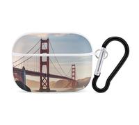 for AirPods Pro Case Cover Golden Gate Bridge AirPods Pro 2/Pro Case Accessories with Keychain Front LED Visible Supports Wired Or Wireless Charging