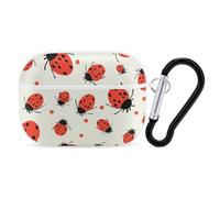 for AirPods Pro Case Cover Ladybugs Pattern Infinite Speckled AirPods Pro 2/Pro Case Accessories with Keychain Front LED Visible Supports Wired Or Wireless Charging