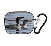 for AirPods Pro Case Cover Loon Birds AirPods Pro 2/Pro Case Accessories with Keychain Front LED Visible Supports Wired Or Wireless Charging