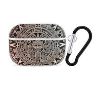 for AirPods Pro Case Cover Mayan Calendar End of The World AirPods Pro 2/Pro Case Accessories with Keychain Front LED Visible Supports Wired Or Wireless Charging