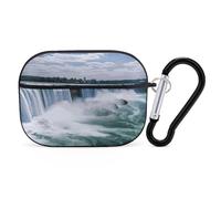 for AirPods Pro Case Cover Niagara Falls AirPods Pro 2/Pro Case Accessories with Keychain Front LED Visible Supports Wired Or Wireless Charging