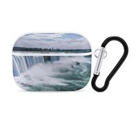 for AirPods Pro Case Cover Niagara Falls AirPods Pro 2/Pro Case Accessories with Keychain Front LED Visible Supports Wired Or Wireless Charging
