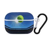 for AirPods Pro Case Cover Tennis Ball in The Air AirPods Pro 2/Pro Case Accessories with Keychain Front LED Visible Supports Wired Or Wireless Charging