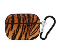 for AirPods Pro Case Cover Tiger Striped Pattern AirPods Pro 2/Pro Case Accessories with Keychain Front LED Visible Supports Wired Or Wireless Charging
