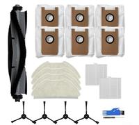 For Airrobo For T20+ Robot Vacuum Accessory Pack with Replacement Main Brush, Side Brushes, Dust Bags, Mop Cloths and Filter