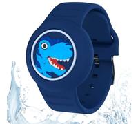 for AirTag Bracelet for Kids Waterproof, Soft Silicone Air Tag Holder for Kids Lightweight GPS Tracker Wristband Compatible with Apple Airtag Watch Band for Child (1pcs-Dblue)