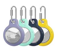 for AirTag Holder 1st/2nd Generation (2026),4 Pack IP45 Waterproof Case with 304 Professional Carabiner for Apple Air Tag 2/1 Lock Key Ring Chain Accessories for GPS Item Tracker Kid,Luggage,Backpack