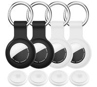 For AirTag Holder,4-Pack IPX8 Waterproof Case for Apple AirTag Keyring