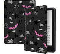 for All-New Kindle Paperwhite 12th Gen 2024 (7") & Kindle Colorsoft Signature Edition 7" Case with Gothic Skull Moon Stars Bat, Folding Multi-Viewing Angles Stand Cover with Auto Sleep & Wake