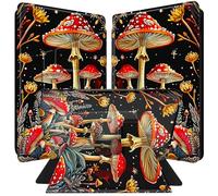 for All-New Kindle Paperwhite Case 11th Generation 6.8 inch & Signature Edition Case 2021 with 360 Degree Rotating PU Leather Smart Cover with Auto Wake/Sleep Cover - Red Mushroom