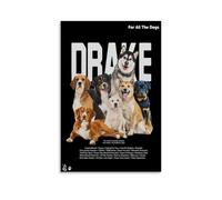 For All The Dogs by Drake Creative Waterproof Decorative Paintings Free of Framing Directly Pasted with Moisture-proof And Anti Fouling Materials Living Room Bedroom Hanging Paintings Artistic Sense H