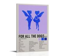 For All The Dogs-Drake Waterproof And Stain Resistant Wall Paintings High-definition Spray Painted Decorative Paintings Study And Coffee Shop Decorations Fade ResistantFrame-style24x36inch(60x90cm)