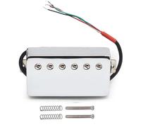 For Aln-ico 5 Humbucker Guitar Pickup 4 Coil Cable 7.5k/15k Coil Splitting Pickup for LP Electric Guitar Chrome(Neck)