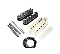 For Aln-ico 5 Humbucker Pickup DIY Kits-Cupronickel Baseplate/Fixed/Adjustable Pole Piece/4C Cable Pickup Kits(Neck)