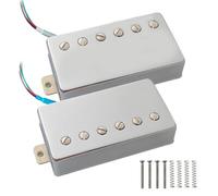 For Aln-ico 5 LP Cuttable Single Guitar Humbuckers Neck and Bridge Pickup Set 7.8K/8.8K for SG style(Chrome set)