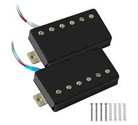 For Aln-ico 5 LP Cuttable Single Guitar Humbuckers Neck and Bridge Pickup Set 7.8K/8.8K for SG style(Gloss Black Set)