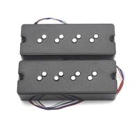For Aln-ico 5 Stacked Humbucker for 4-String Bass with Staged Polepiece Noise Reduction 17/18.3MM 4 Conduct Split Coil for Bass(Neck and Bridge)