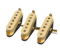 For Alnico 3 SSS for Surfari Handwound Guitar Pickups Vintage 1954 Single Coil for ST style Guitars N/M/B For ST Guitar Yellow Cover(Yellow cover)