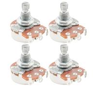 For Alpha A250K/B250K/A500K/B500K Metric Coarse 18-Spline Split Shaft Audio/Linear Taper Potentiometers for Guitar Bass (Set of 4)(A250K)