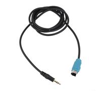 For ALPINE KCE-236B MP3 PSP Car Kit 3.5mm Stereo Audio Adapter Compatible with Portable Device Line Out and Headphones for Automotive Audio Connection