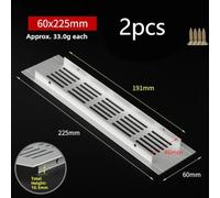 for aluminium Rectangular Air Vent Grille 260x105mm Insect Mesh(C) | 260x105mm size, built-in insect mesh, for aluminium alloy, enhances airflow, prevents odors