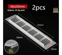 for aluminium Rectangular Air Vent Grille 260x105mm Insect Mesh(D) | 260x105mm size, built-in insect mesh, for aluminium alloy, enhances airflow, prevents odors