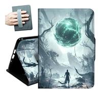 for Amazon All-New Kindle Fire 7 Tablet Case 7" 12th Generation 2022 Release,with Hand Straps and Auto Wake/Sleep PU Leather Slim Multiple Angles Stand Smart Cover,Planet and Forest
