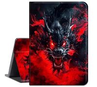 for Amazon Fire HD 10 Case 2017 & 2019,for Kindle Fire HD10 2017/2019 Cases,Slim Soft Shockproof TPU Silicone Protective Back Shell Case for Fire HD 10 inch,Red Horse Dragon